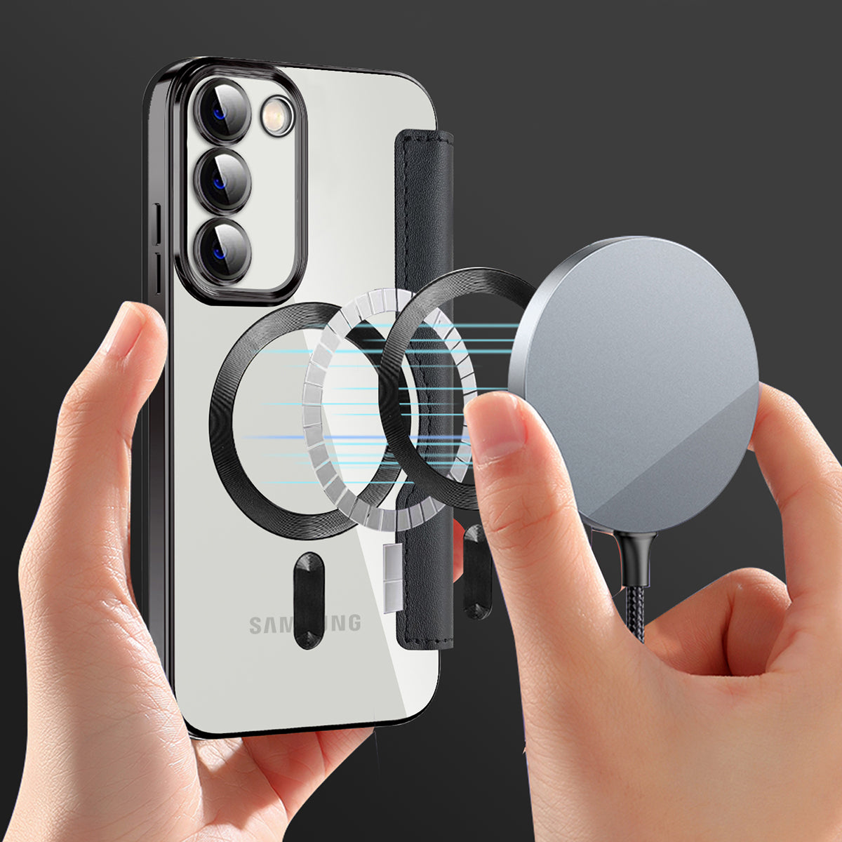 Magnetic Phone Case for Samsung Galaxy S23 PU Leather TPU Clear RFID Blocking Flip Cover with Lens Film Magnetic Phone Case for Samsung Galaxy S23 PU Leather TPU Clear RFID Blocking Flip Cover with Lens Film